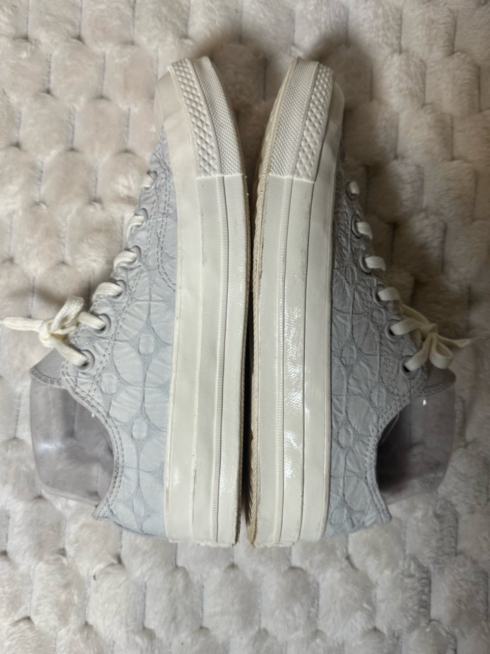 Converse Low Top W 8.5 Grey & Off-White/Cream - Picture 4 of 9